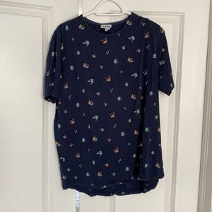 Frank & Oak XL Navy Blue T-shirt